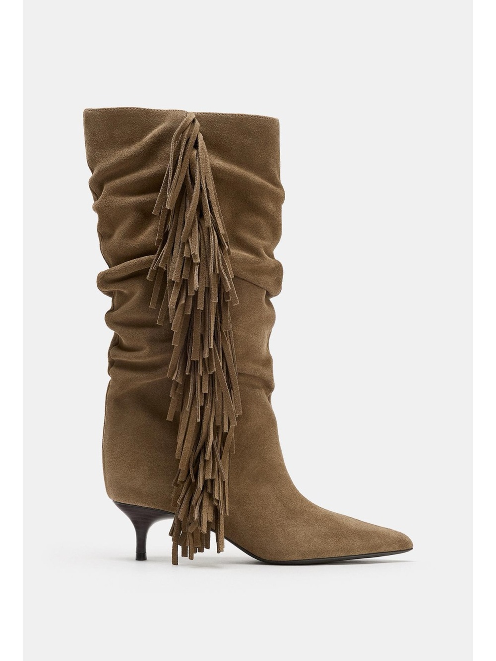 ZARA FRINGED SUEDE BOOTS